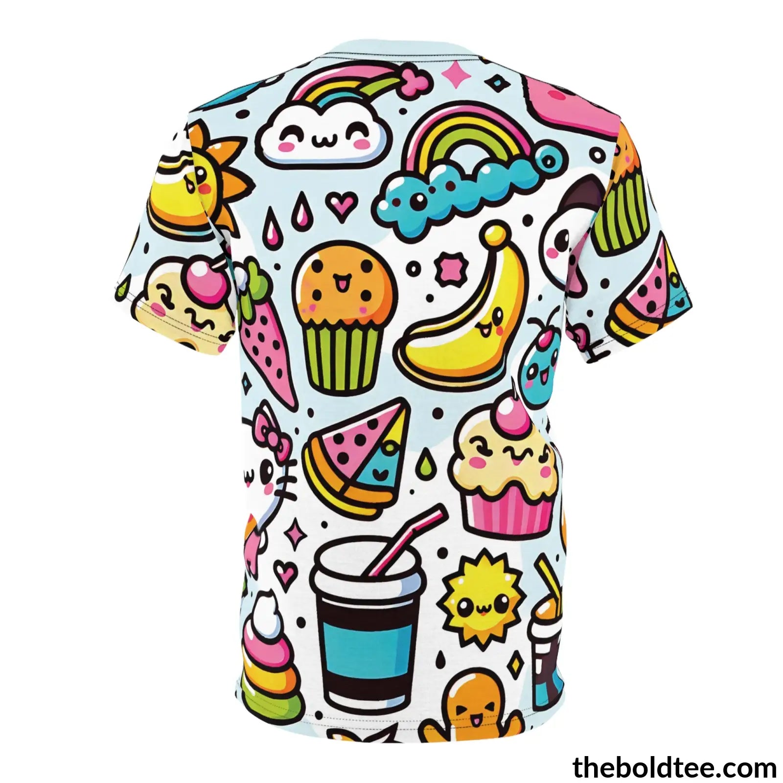 Happy Kawaii Tee - Premium All Over Print Crewneck Shirt Prints