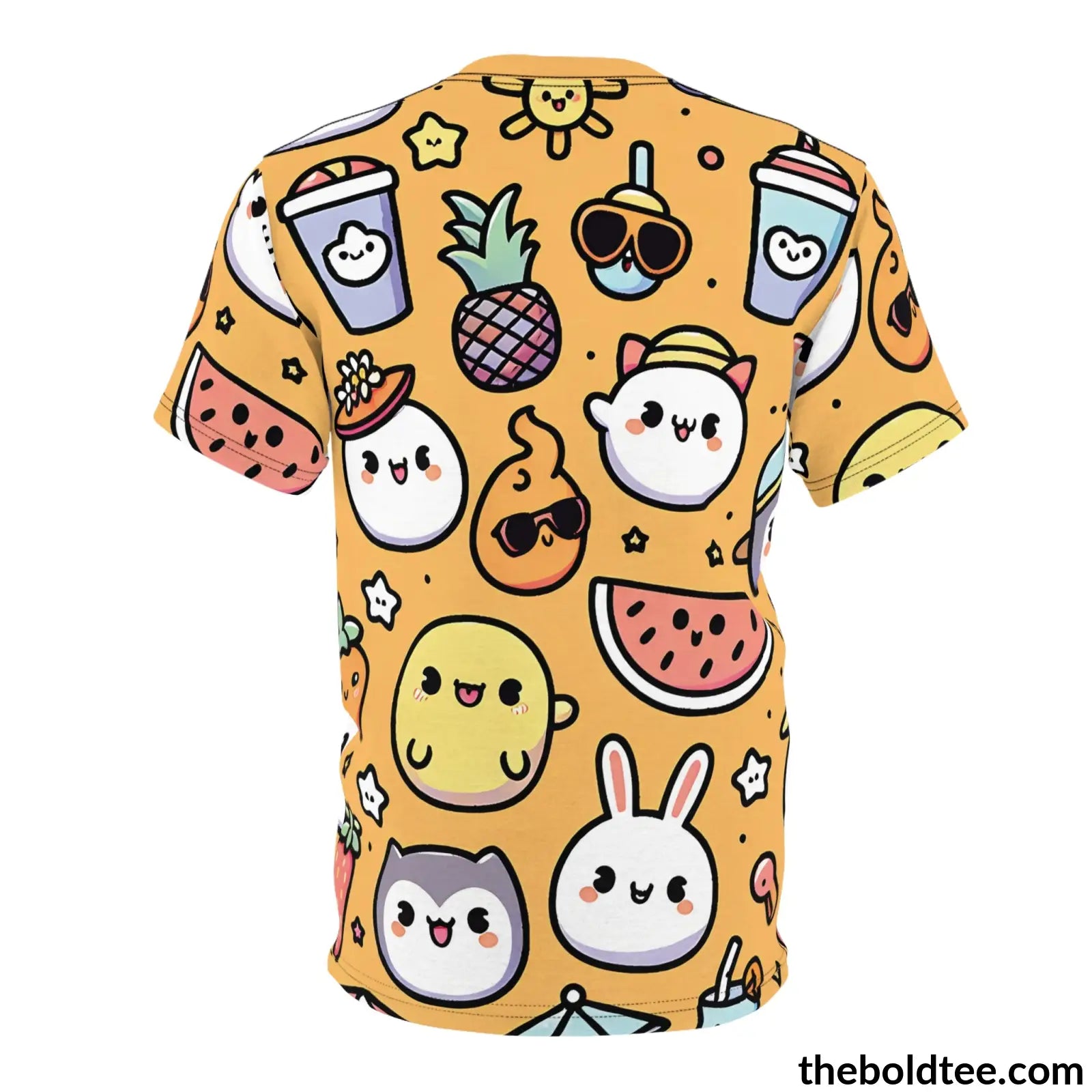 Happy Kawaii Tee - Premium All Over Print Crewneck Shirt Prints