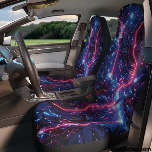 High Tech Print Car Seat Covers (2 Pcs.) All Over Prints