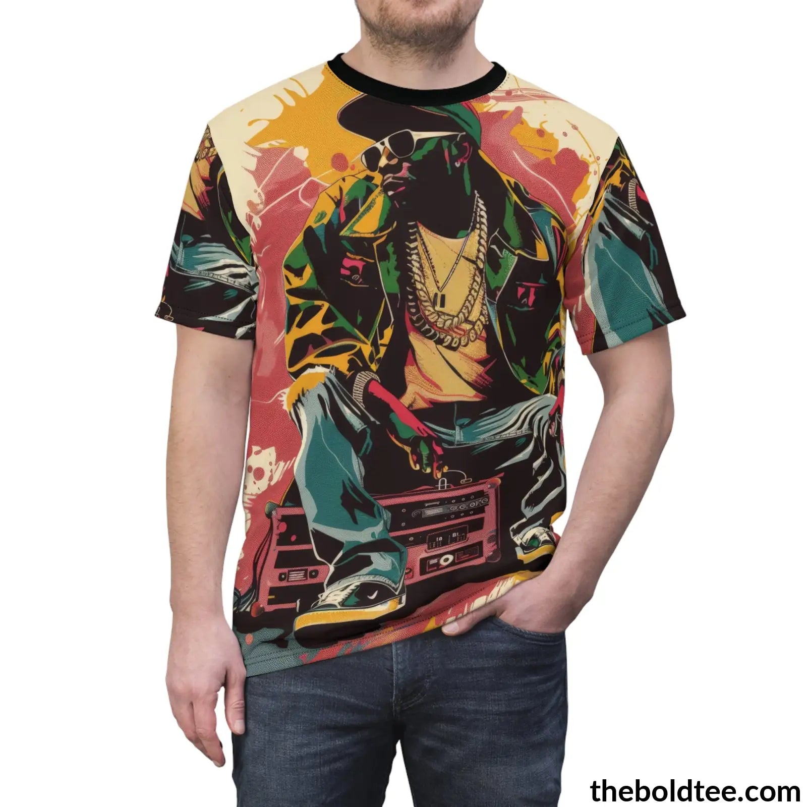 Hip Hop Tee - Premium All Over Print Crewneck Shirt Prints