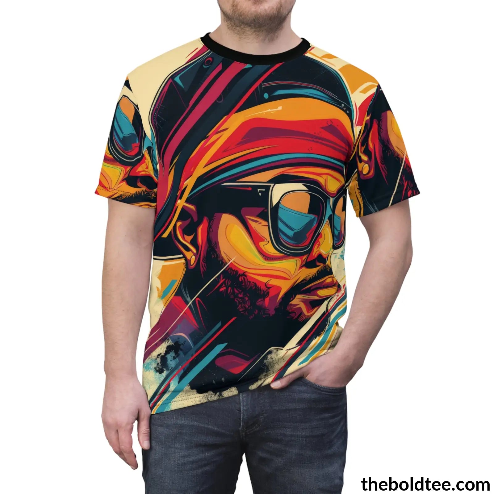 Hip Hop Tee - Premium All Over Print Crewneck Shirt Prints