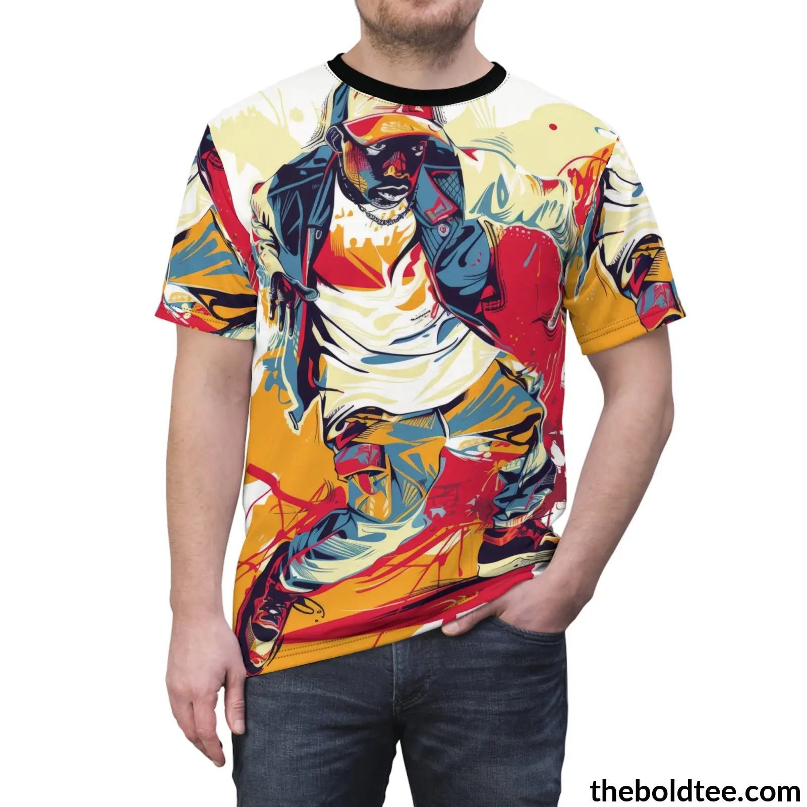 Hip Hop Tee - Premium All Over Print Crewneck Shirt Prints