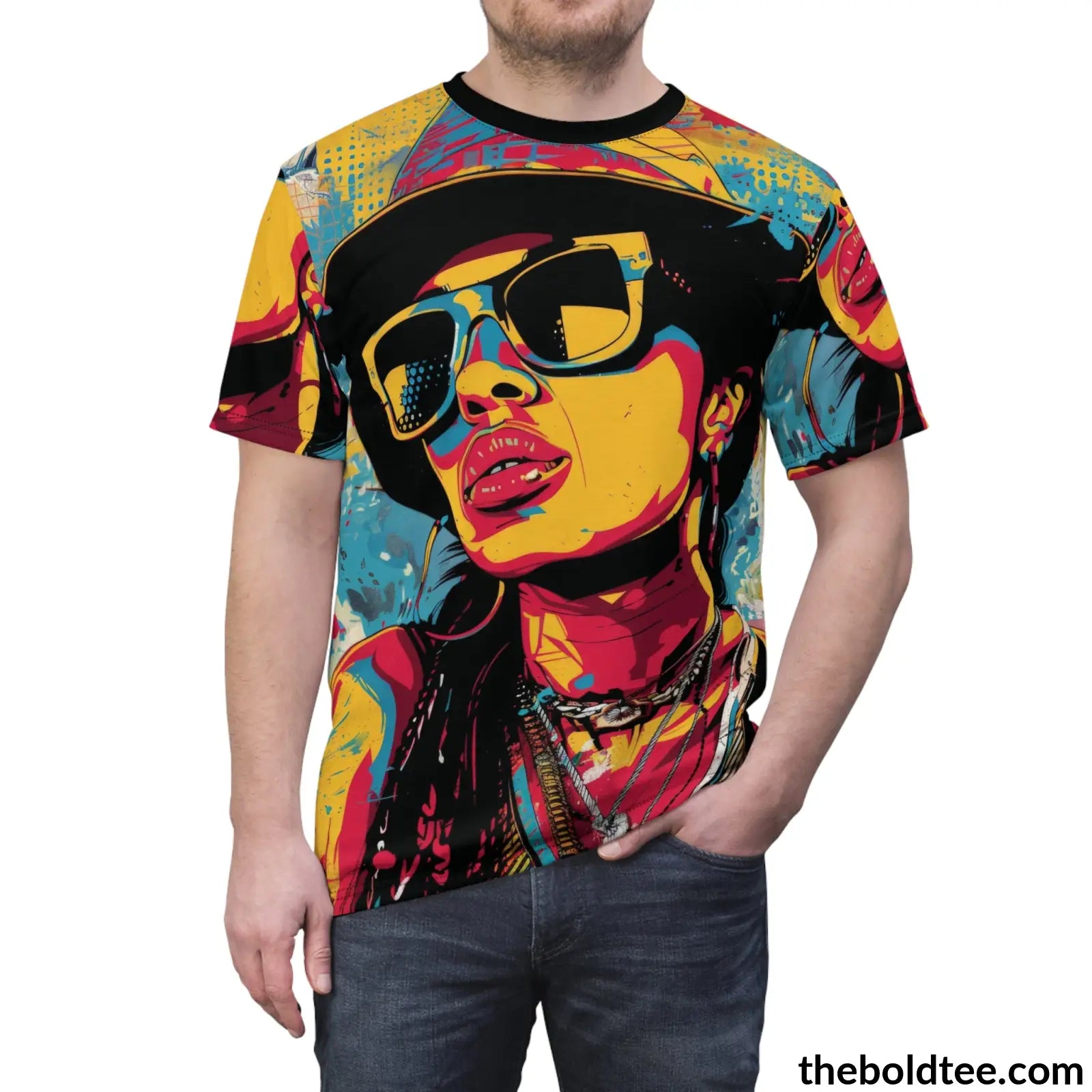 Hip Hop Tee - Premium All Over Print Crewneck Shirt Prints