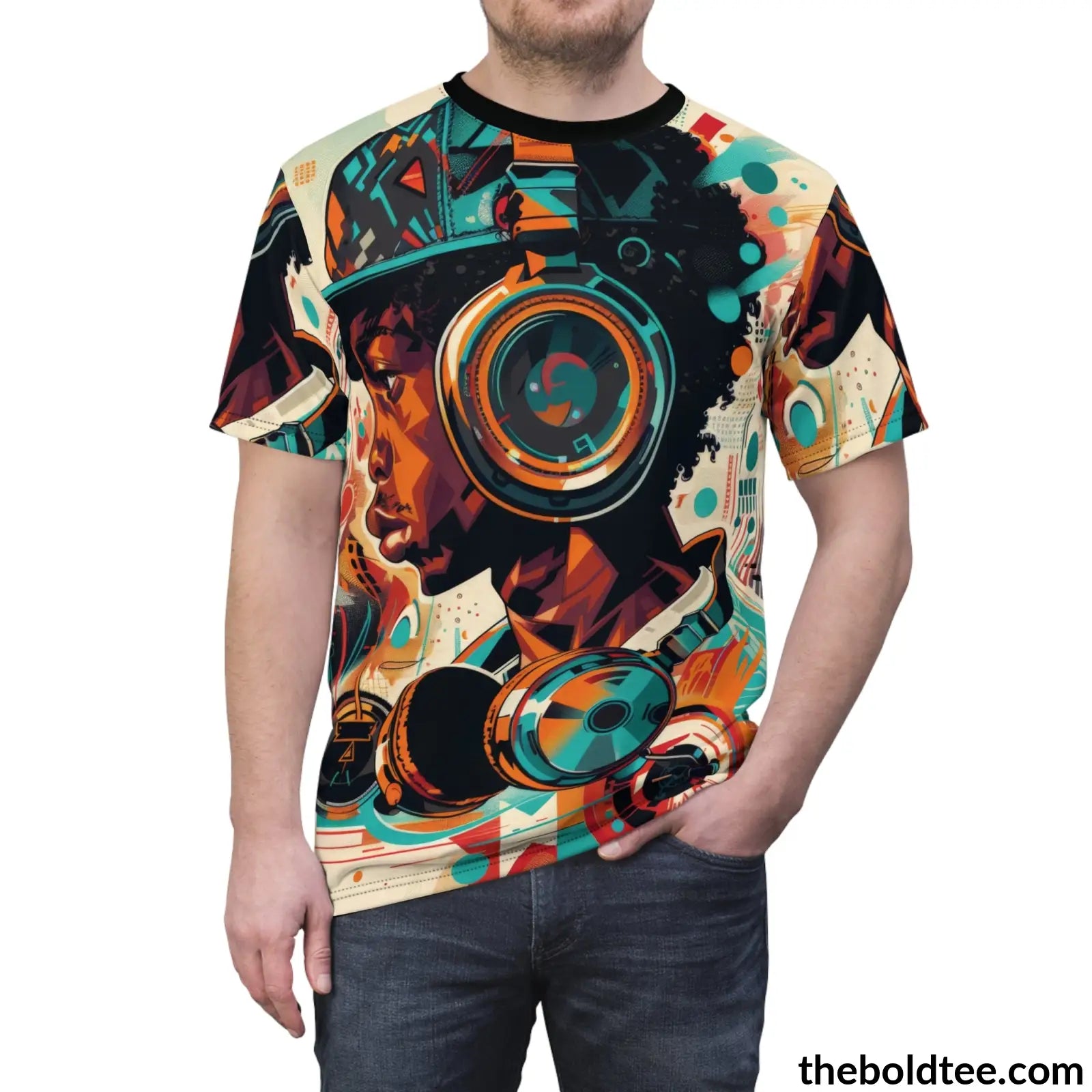 Hip Hop Tee - Premium All Over Print Crewneck Shirt Prints