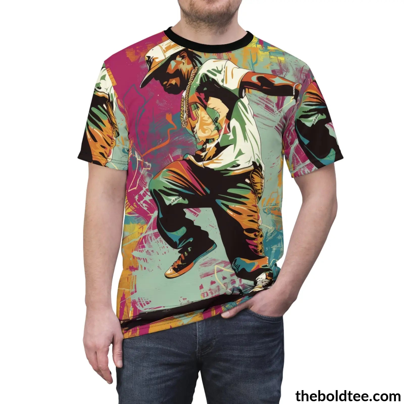 Hip Hop Tee - Premium All Over Print Crewneck Shirt Prints