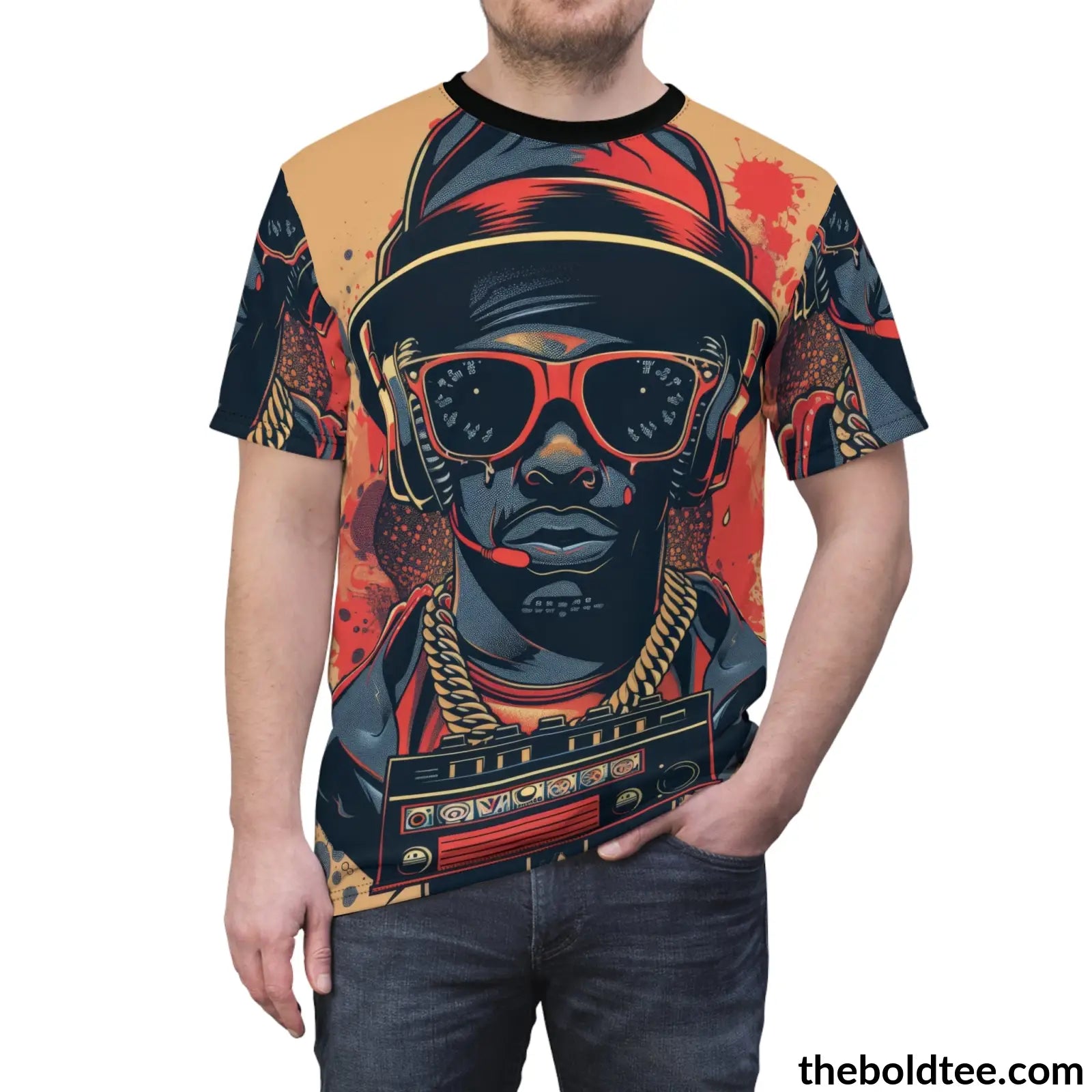 Hip Hop Tee - Premium All Over Print Crewneck Shirt Prints