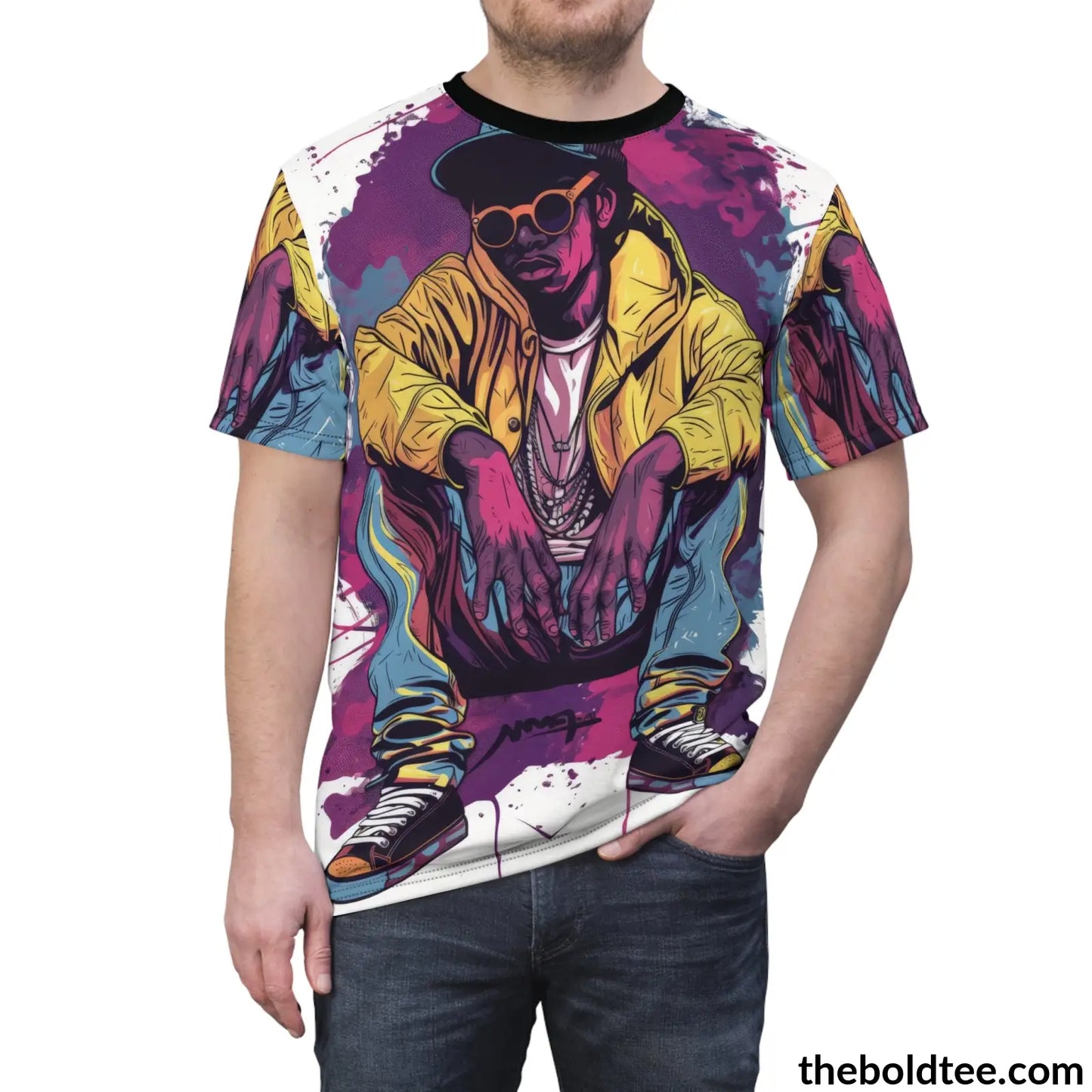 Hip Hop Tee - Premium All Over Print Crewneck Shirt Prints