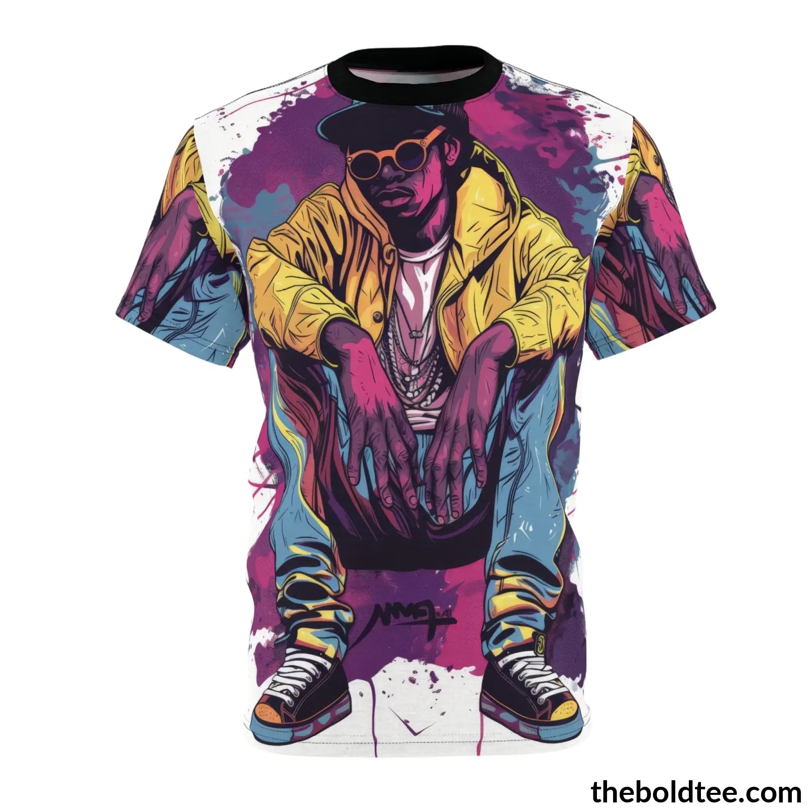 Hip Hop Tee - Premium All Over Print Crewneck Shirt S Prints