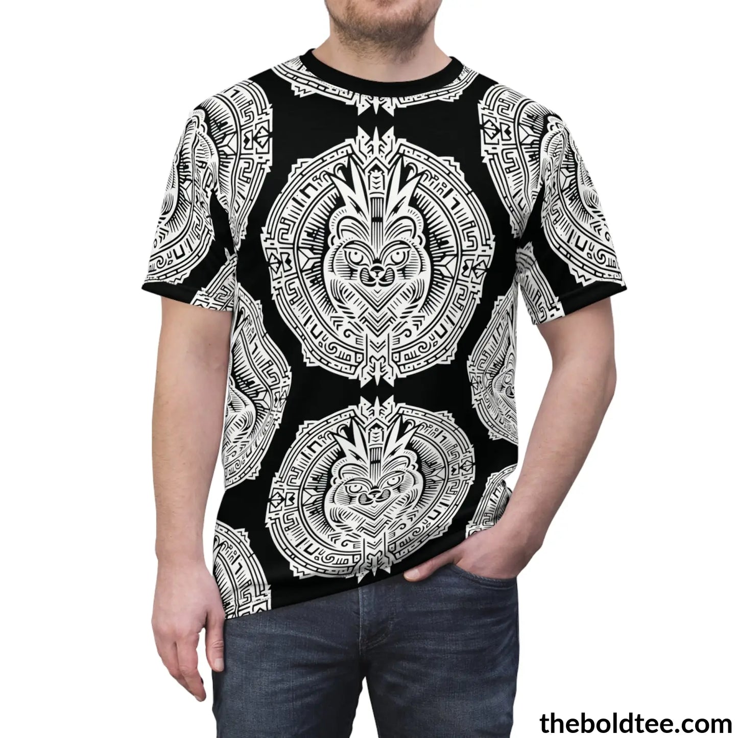 Inca Pattern Tee - Premium All Over Print Crewneck Prints