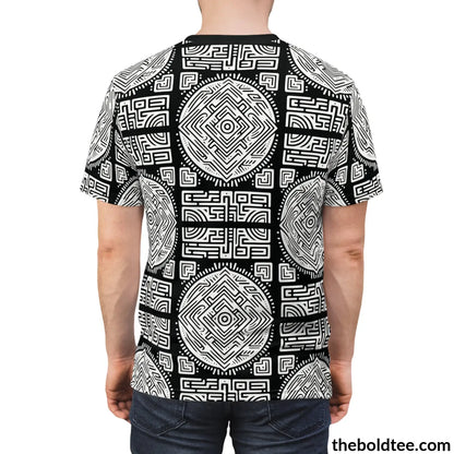 Inca Pattern Tee - Premium All Over Print Crewneck Prints