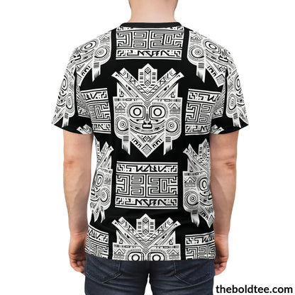 Inca Pattern Tee - Premium All Over Print Crewneck Prints