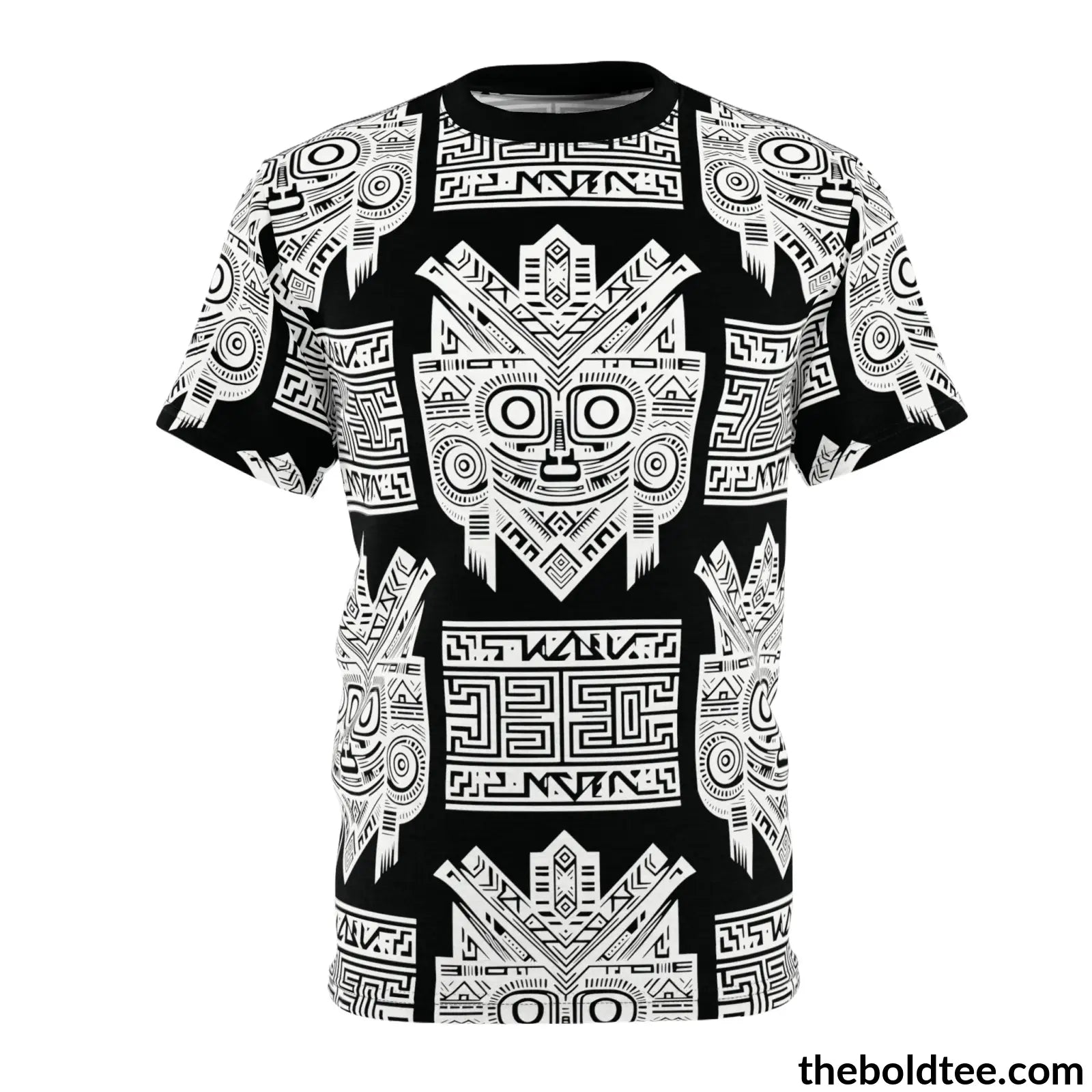 Inca Pattern Tee - Premium All Over Print Crewneck S Prints