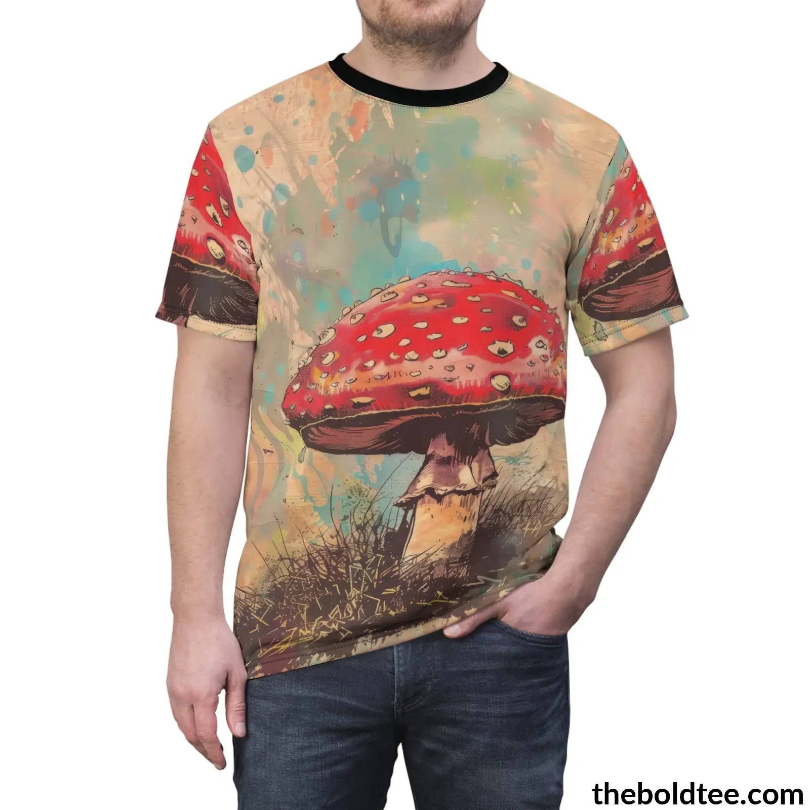 Magic Mushroom Tee - Premium All Over Print Crewneck Shirt Prints