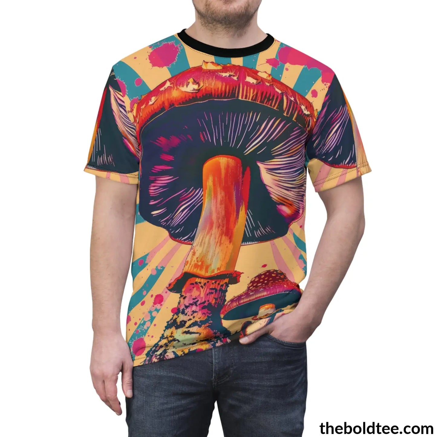 Magic Mushroom Tee - Premium All Over Print Crewneck Shirt Prints