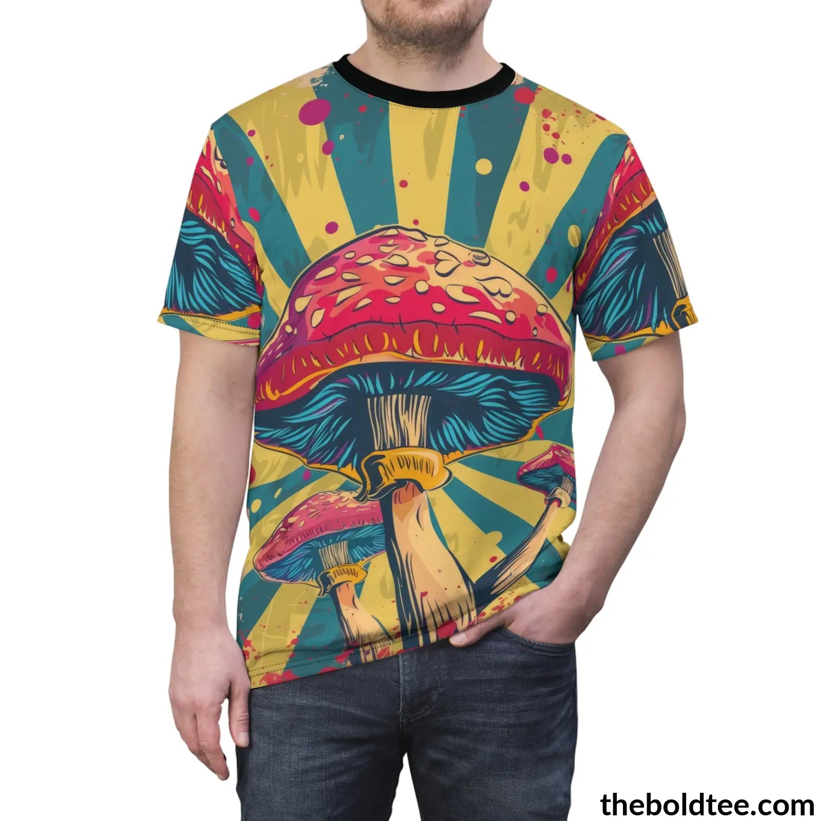 Magic Mushroom Tee - Premium All Over Print Crewneck Shirt Prints