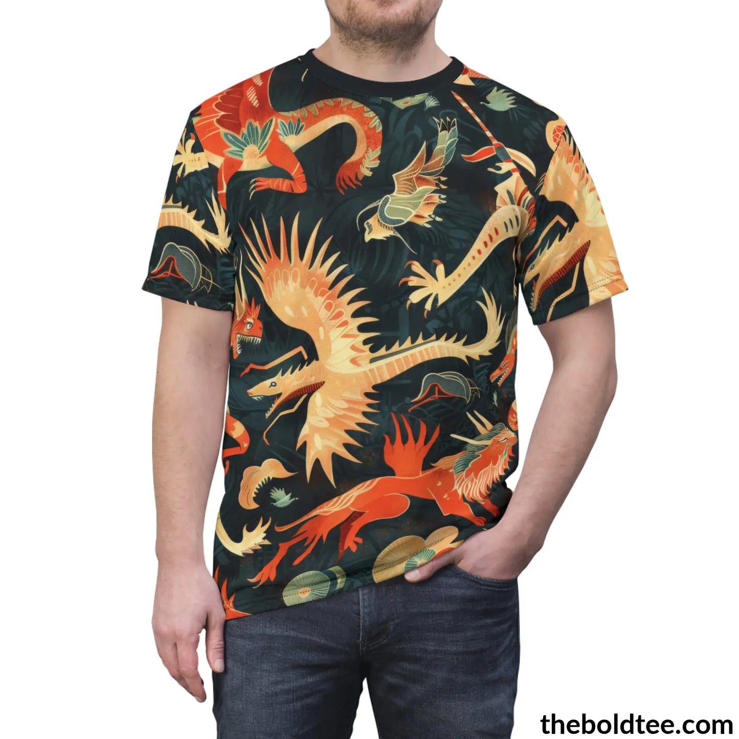 Mythical Creatures Tee - Premium All Over Print Crewneck Shirt Prints