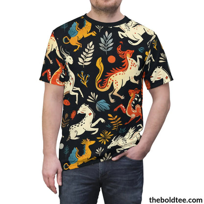 Mythical Creatures Tee - Premium All Over Print Crewneck Shirt Prints