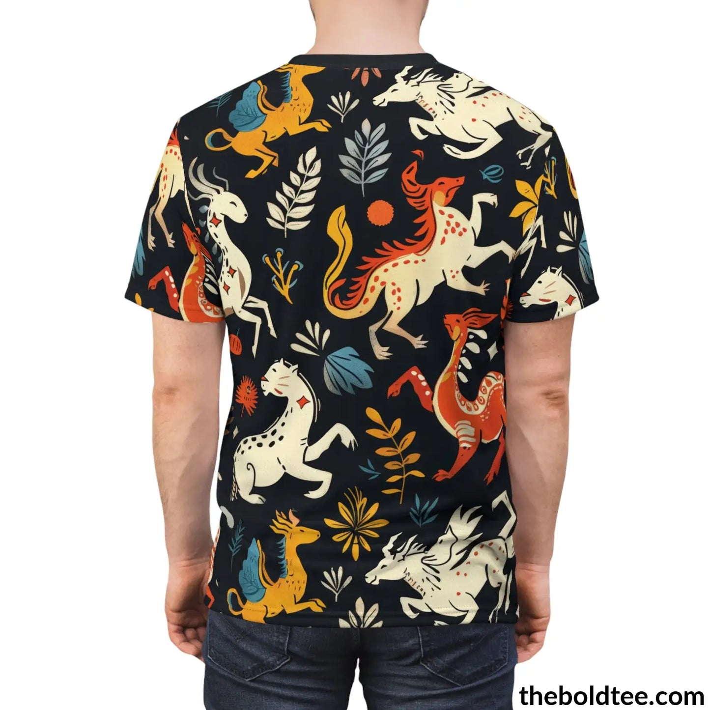 Mythical Creatures Tee - Premium All Over Print Crewneck Shirt Prints