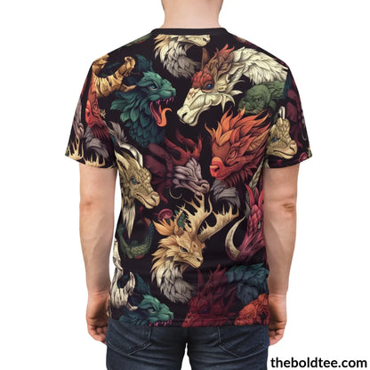 Mythical Creatures Tee - Premium All Over Print Crewneck Shirt Prints