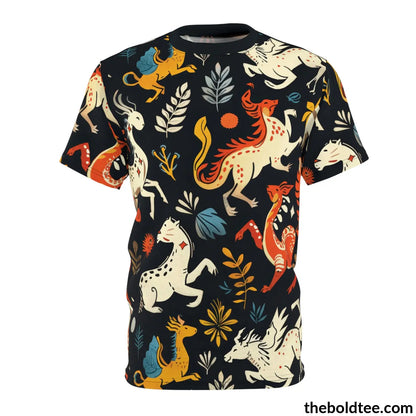 Mythical Creatures Tee - Premium All Over Print Crewneck Shirt S Prints