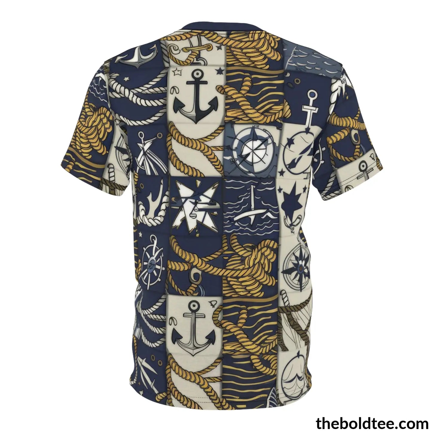 Nautical Pattern Tee - Premium All Over Print Crewneck Shirt Prints