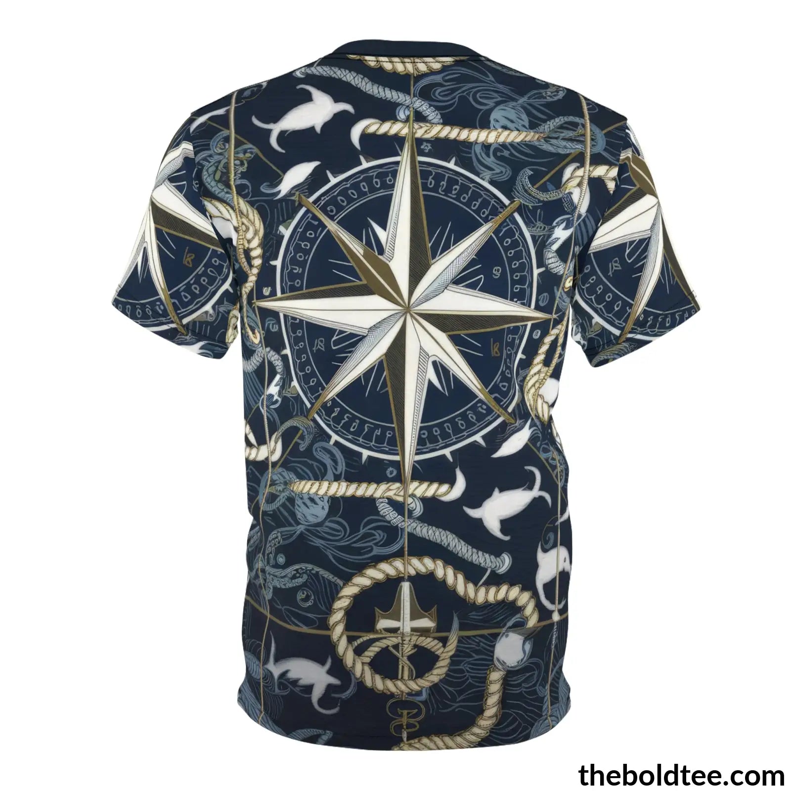 Nautical Pattern Tee - Premium All Over Print Crewneck Shirt Prints