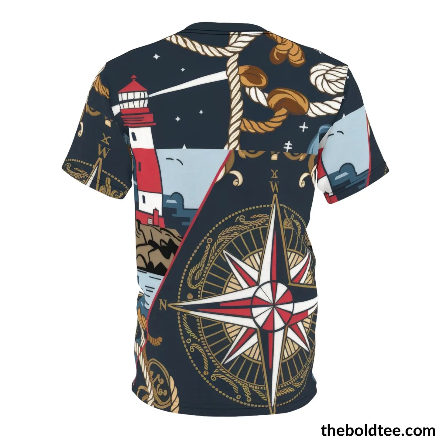 Nautical Pattern Tee - Premium All Over Print Crewneck Shirt Prints