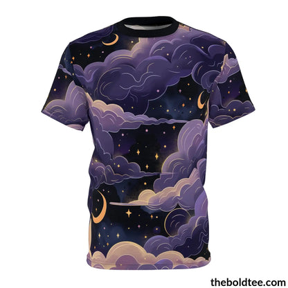 Nightsky Tee - Premium All Over Print Crewneck Shirt Black Stitching / 6 Oz. S Prints