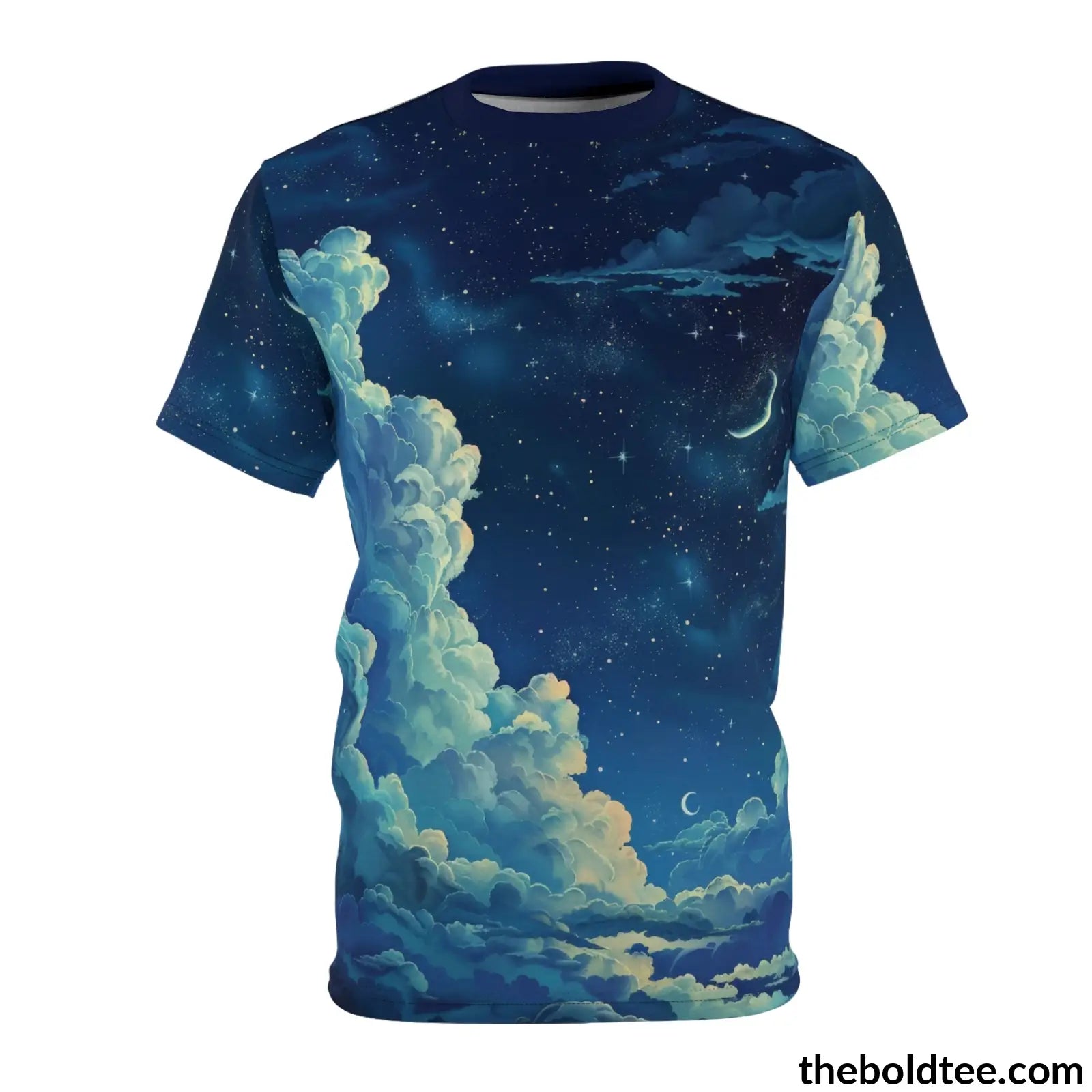 Nightsky Tee - Premium All Over Print Crewneck Shirt Black Stitching / 6 Oz. S Prints