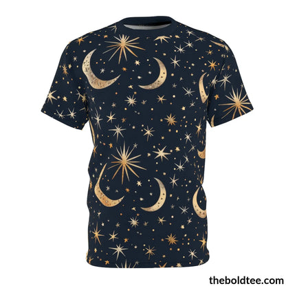 Nightsky Tee - Premium All Over Print Crewneck Shirt Black Stitching / 6 Oz. S Prints