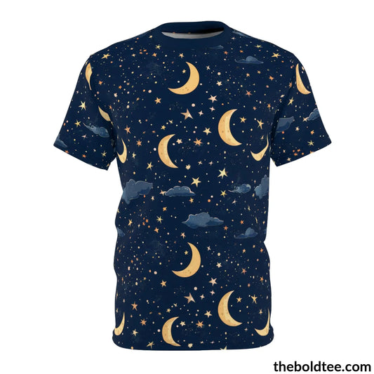 Nightsky Tee - Premium All Over Print Crewneck Shirt Black Stitching / 6 Oz. S Prints