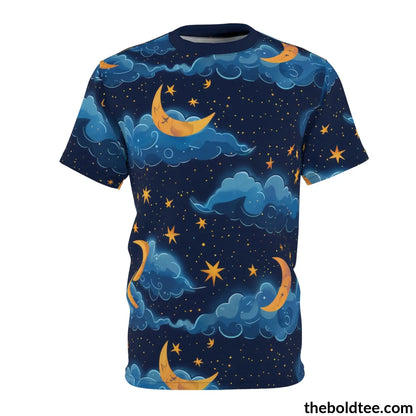 Nightsky Tee - Premium All Over Print Crewneck Shirt Black Stitching / 6 Oz. S Prints