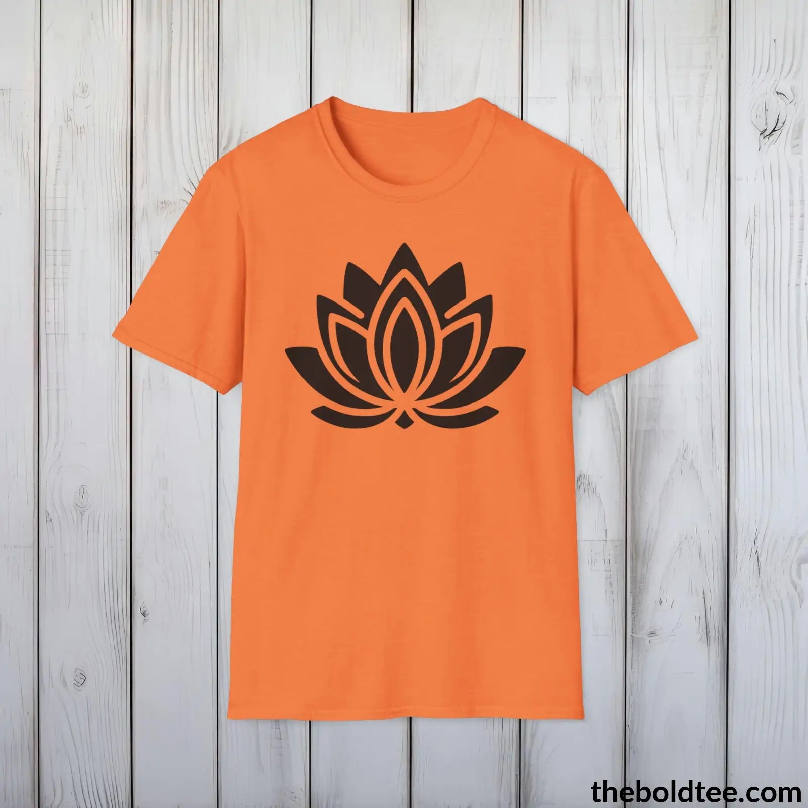 T-Shirt Heather Orange / S Peaceful Yoga Tee - Sustainable & Soft Cotton Crewneck Unisex T-Shirt - 8 Serene Colors