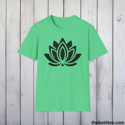 T-Shirt Heather Irish Green / S Peaceful Yoga Tee - Sustainable & Soft Cotton Crewneck Unisex T-Shirt - 8 Serene Colors