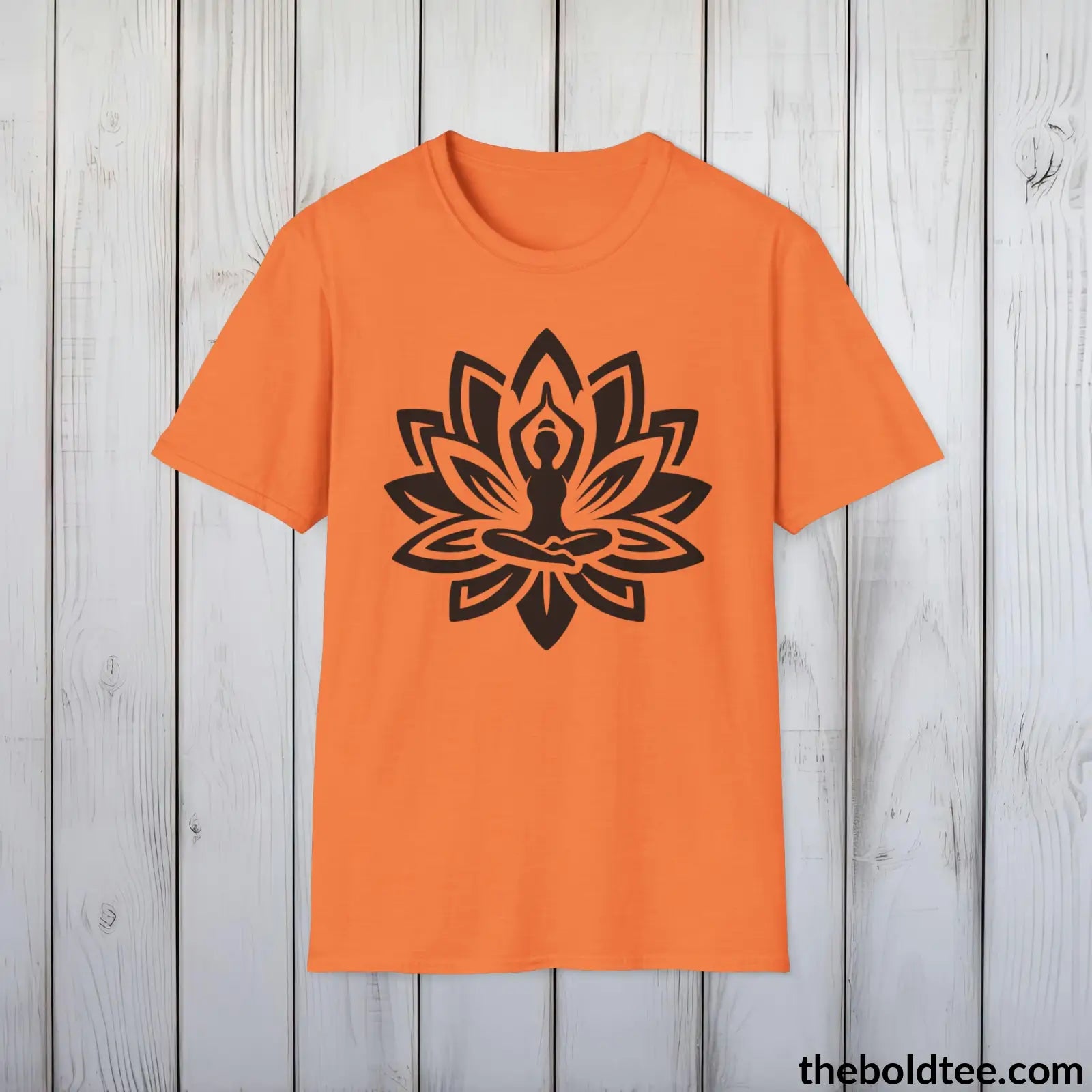 Peaceful Yoga Tee - Sustainable & Soft Cotton Crewneck Unisex T - Shirt 8 Serene Colors Heather