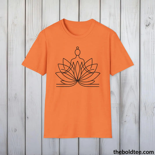 T-Shirt Heather Orange / S Peaceful Yoga Tee - Sustainable & Soft Cotton Crewneck Unisex T-Shirt - 8 Serene Colors