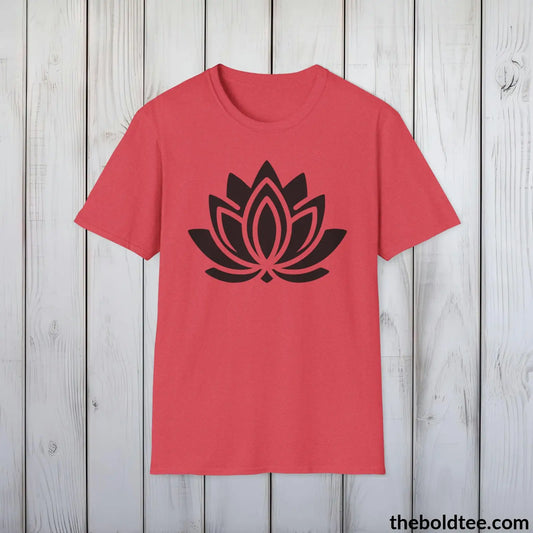 T-Shirt Heather Red / S Peaceful Yoga Tee - Sustainable & Soft Cotton Crewneck Unisex T-Shirt - 8 Serene Colors