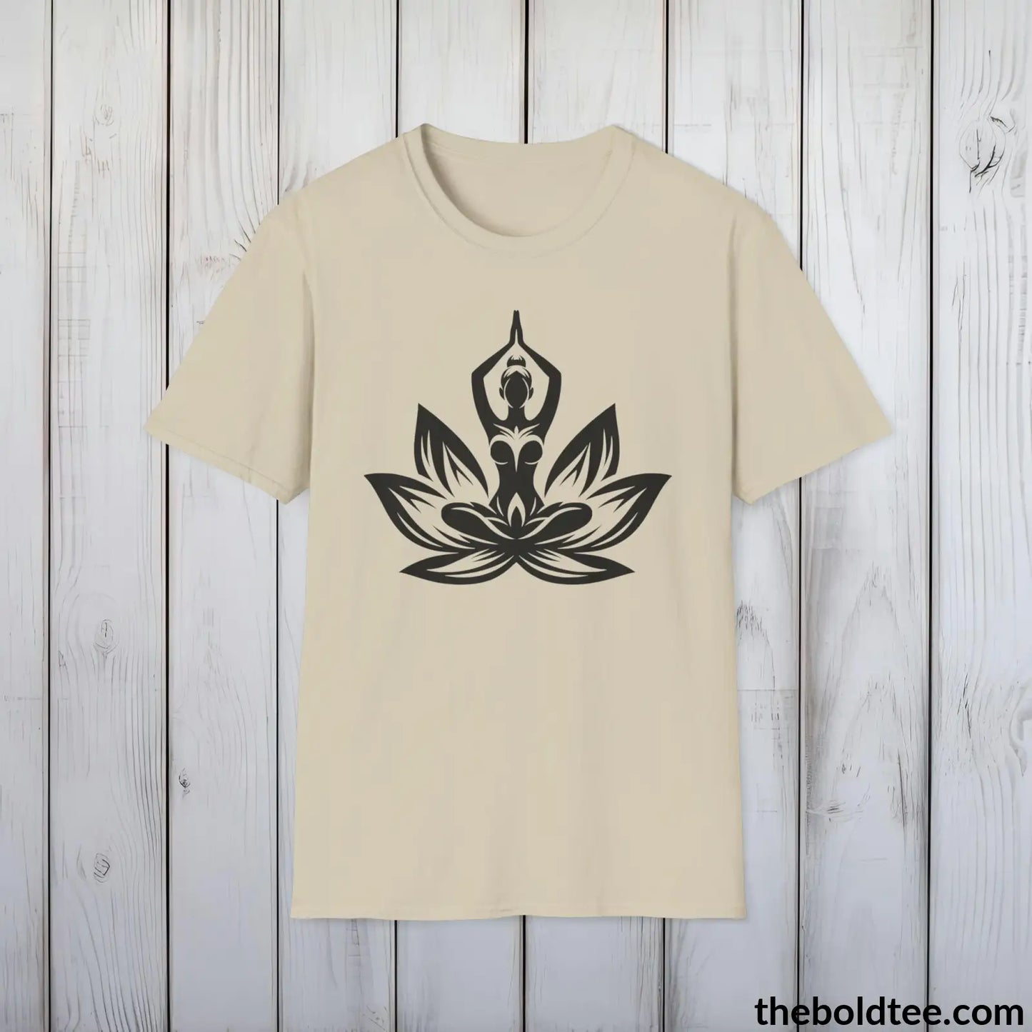 T-Shirt Sand / S Peaceful Yoga Tee - Sustainable & Soft Cotton Crewneck Unisex T-Shirt - 8 Serene Colors