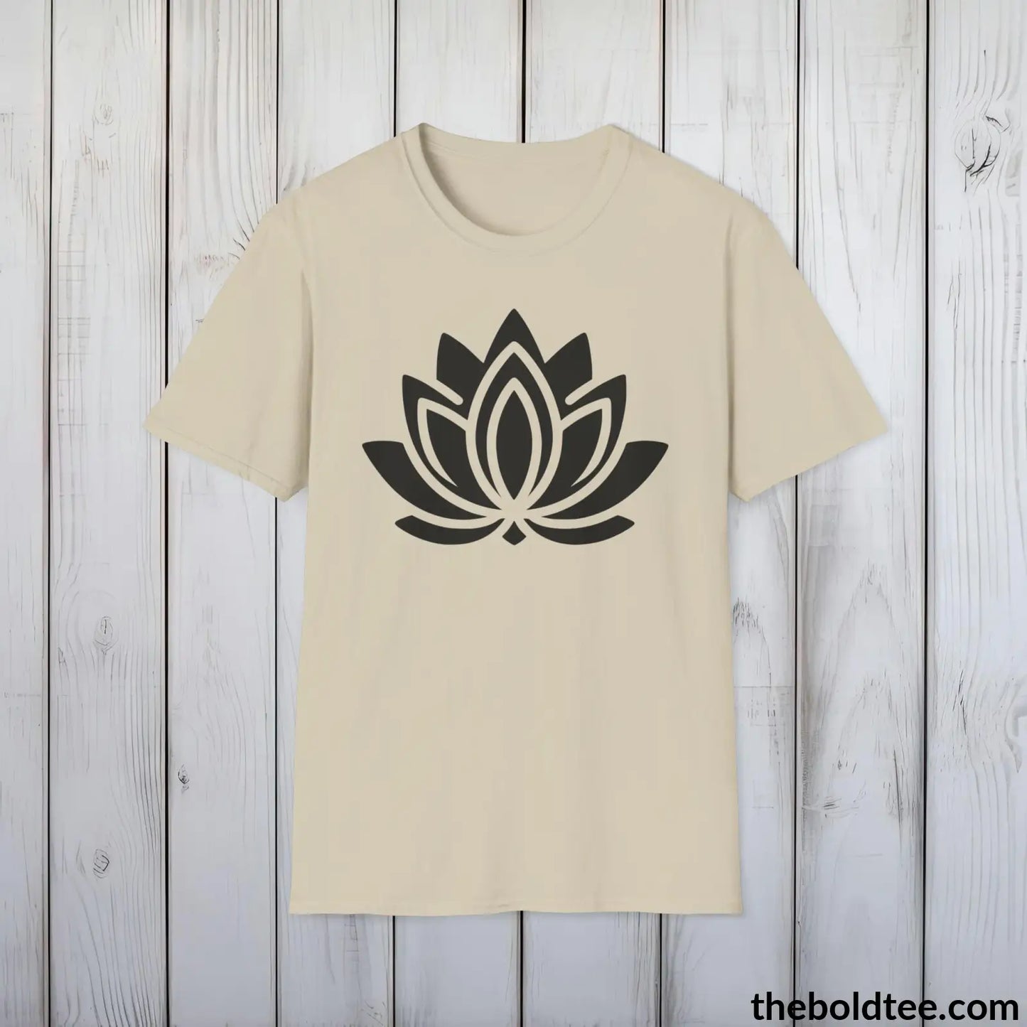 T-Shirt Sand / S Peaceful Yoga Tee - Sustainable & Soft Cotton Crewneck Unisex T-Shirt - 8 Serene Colors