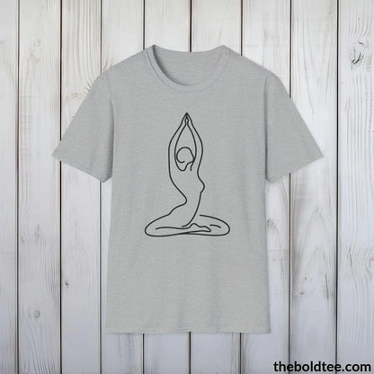 T-Shirt Sport Grey / S Peaceful Yoga Tee - Sustainable & Soft Cotton Crewneck Unisex T-Shirt - 8 Serene Colors