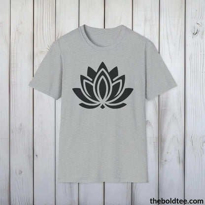 T-Shirt Sport Grey / S Peaceful Yoga Tee - Sustainable & Soft Cotton Crewneck Unisex T-Shirt - 8 Serene Colors