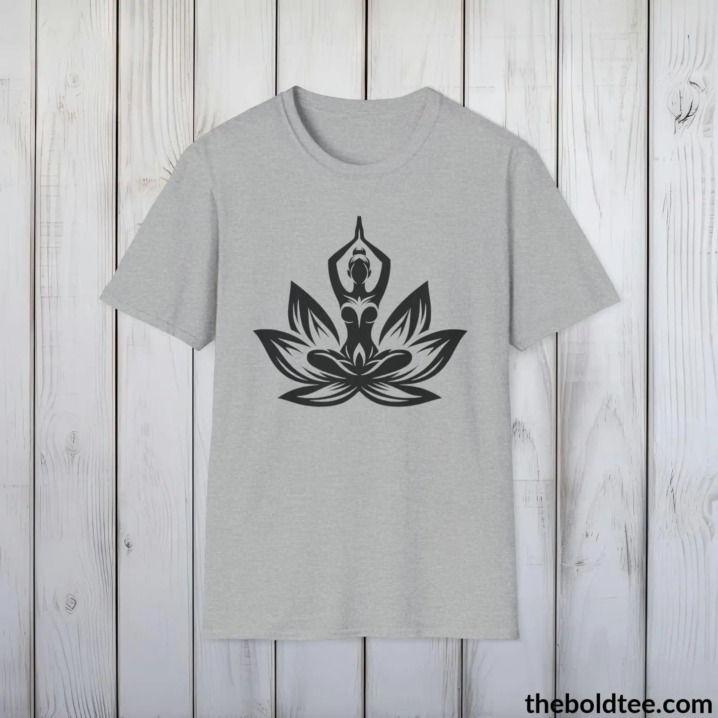 T-Shirt Sport Grey / S Peaceful Yoga Tee - Sustainable & Soft Cotton Crewneck Unisex T-Shirt - 8 Serene Colors