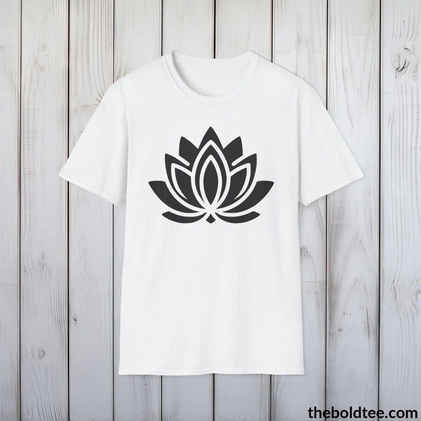 T-Shirt White / S Peaceful Yoga Tee - Sustainable & Soft Cotton Crewneck Unisex T-Shirt - 8 Serene Colors