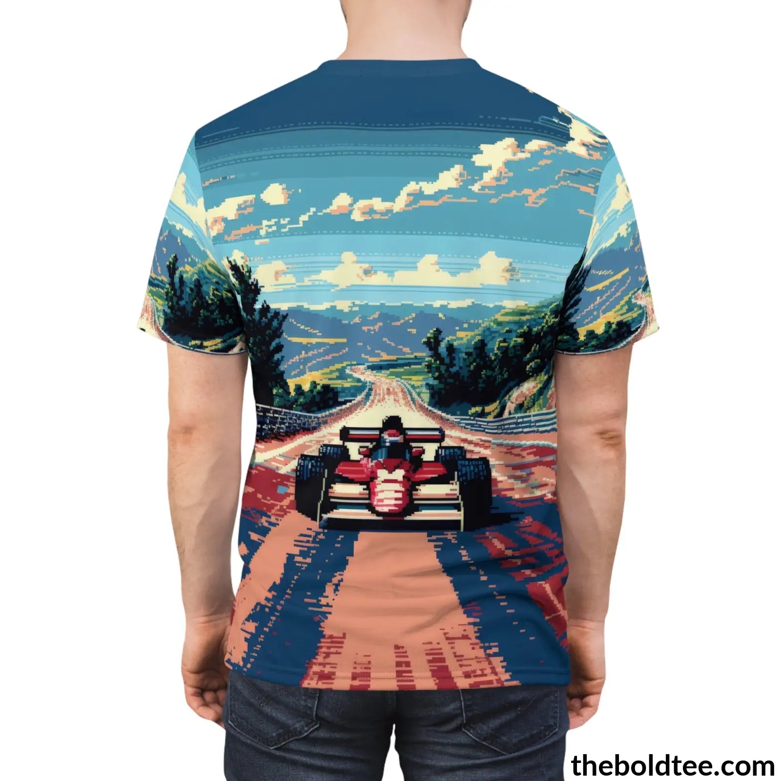 Retro Gamer Tee - Premium All Over Print Crewneck Shirt Prints