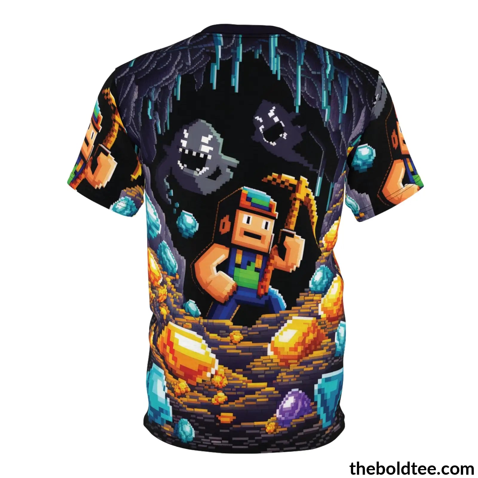 Retro Gamer Tee - Premium All Over Print Crewneck Shirt Prints