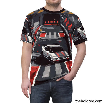 Retro Gamer Tee - Premium All Over Print Crewneck Shirt Prints