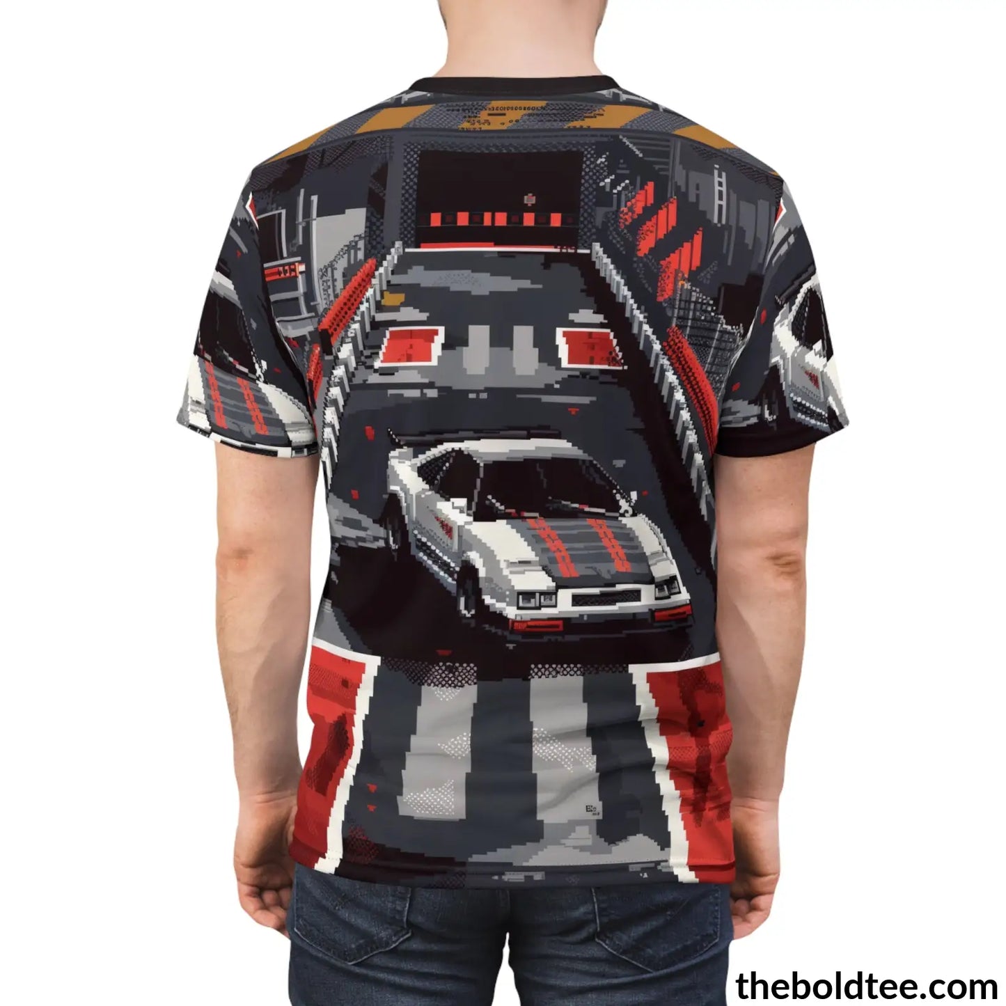 Retro Gamer Tee - Premium All Over Print Crewneck Shirt Prints