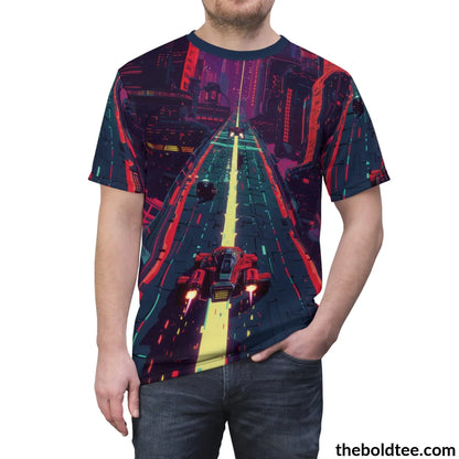 Retro Gamer Tee - Premium All Over Print Crewneck Shirt Prints