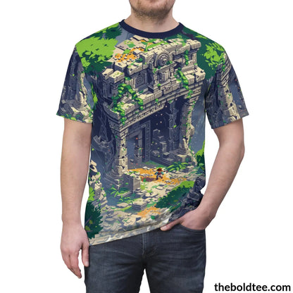 Retro Gamer Tee - Premium All Over Print Crewneck Shirt Prints