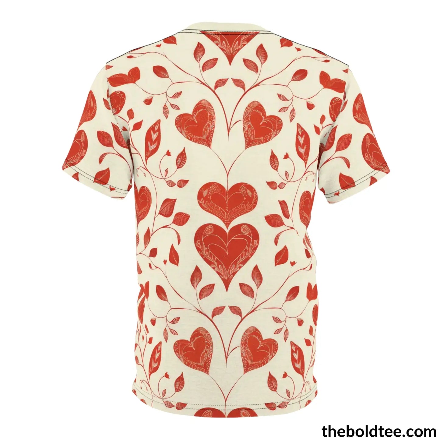 Romantic Hearts Tee - Premium All Over Print Crewneck Shirt Prints